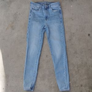 American Eagle Light Blue High Rise Next Level Stretch Skinny Jeans